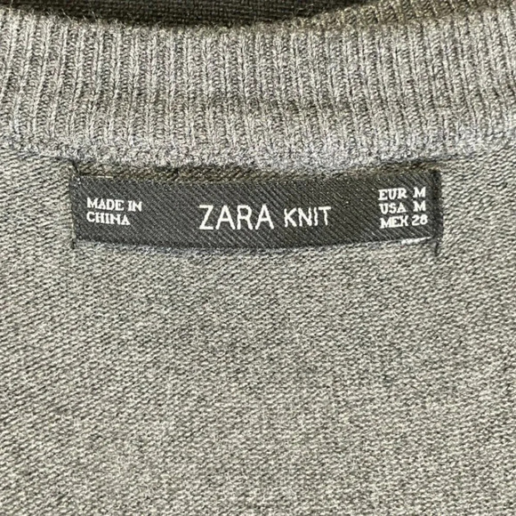Zara Super Soft Bodycon Knit Sweater Mini Dress, Size Medium, Gray - Picture 4 of 4